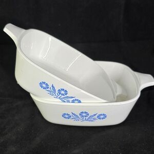 2 Vintage Corning Ware Petite Pans in the Blue Cornflower Pattern